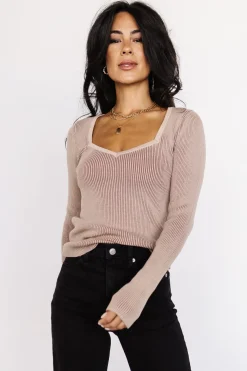 New Maria Sweetheart Ribbed Top | TOPS