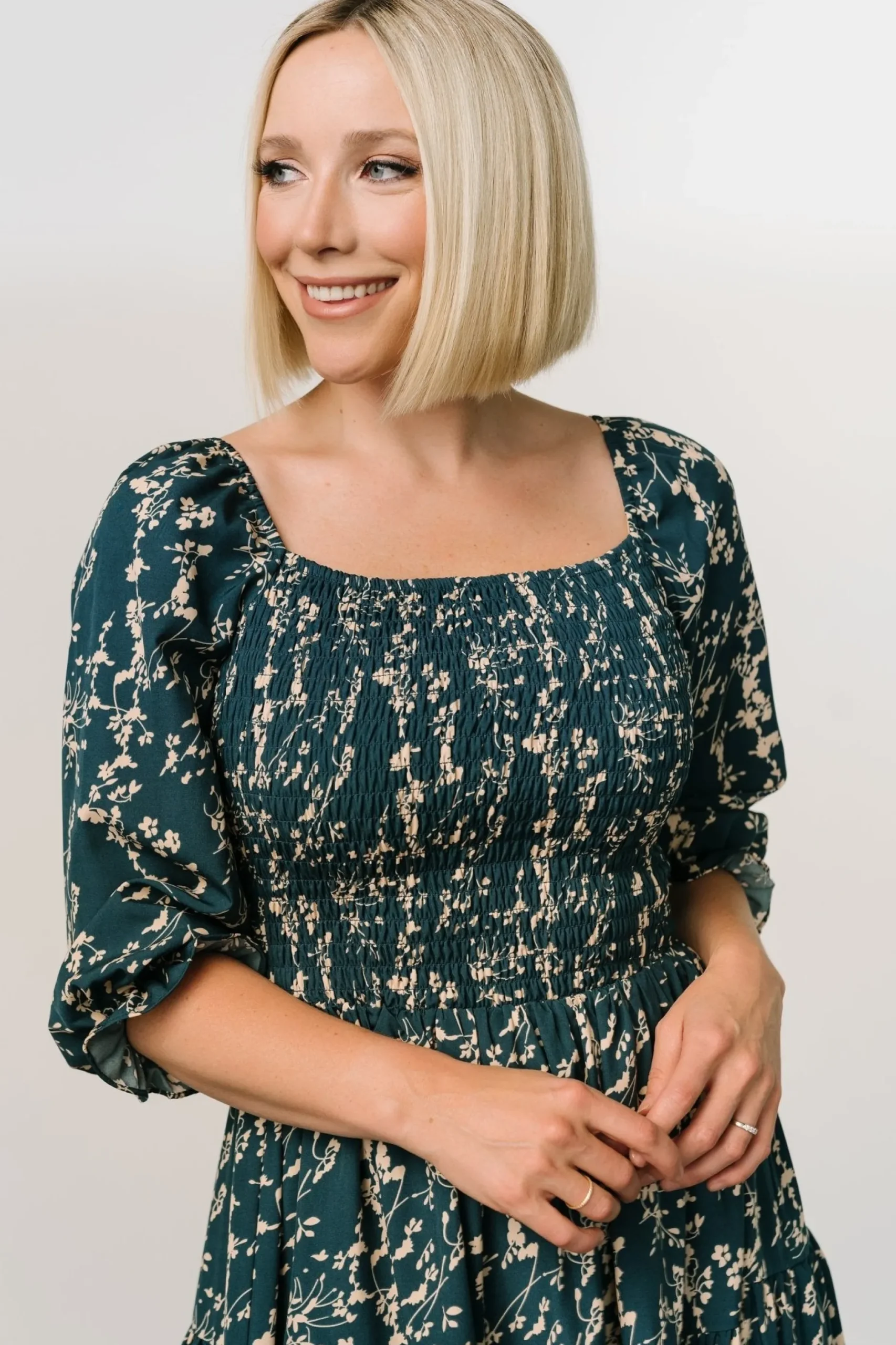 Clearance Marta Smocked Midi Dress | SALE