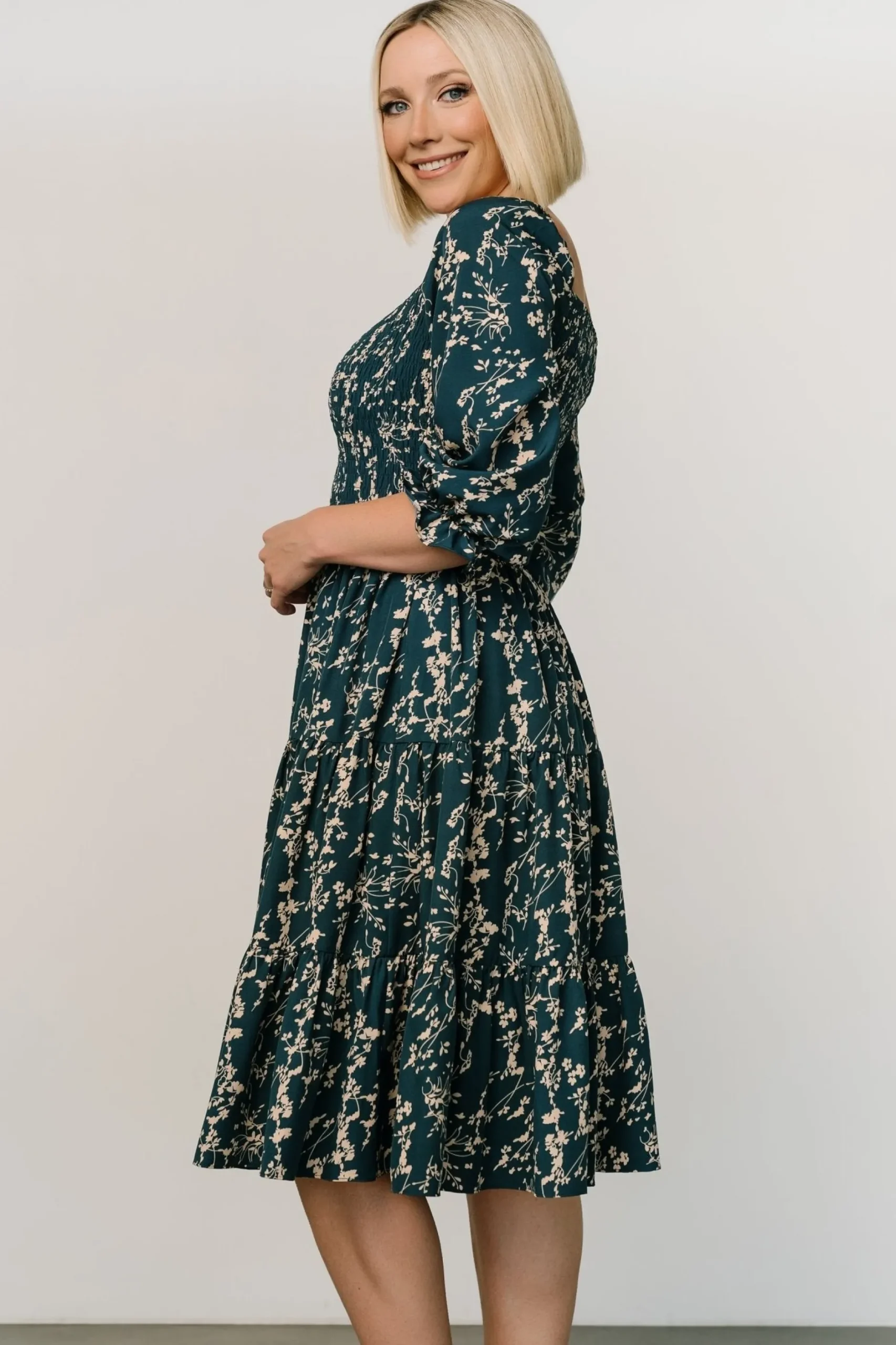 Clearance Marta Smocked Midi Dress | SALE