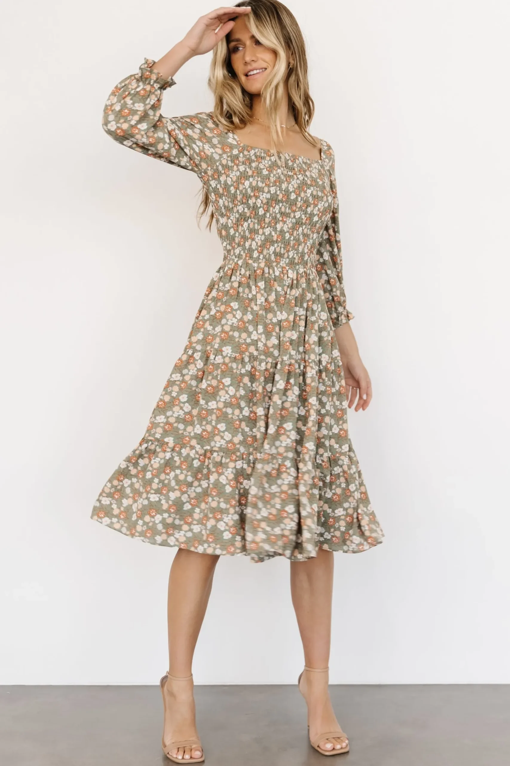 Best Marta Smocked Midi Dress | SALE