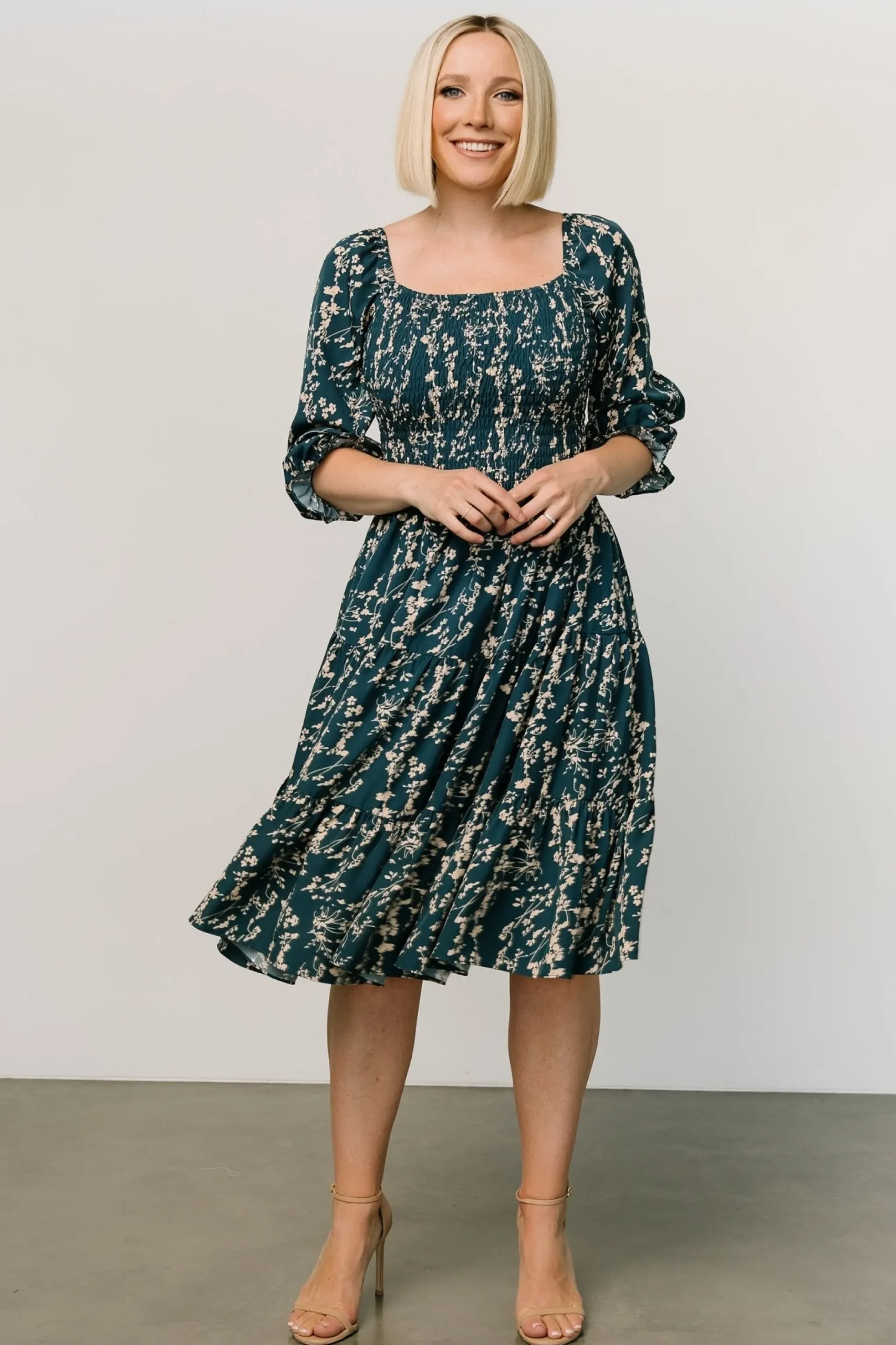 Clearance Marta Smocked Midi Dress | SALE