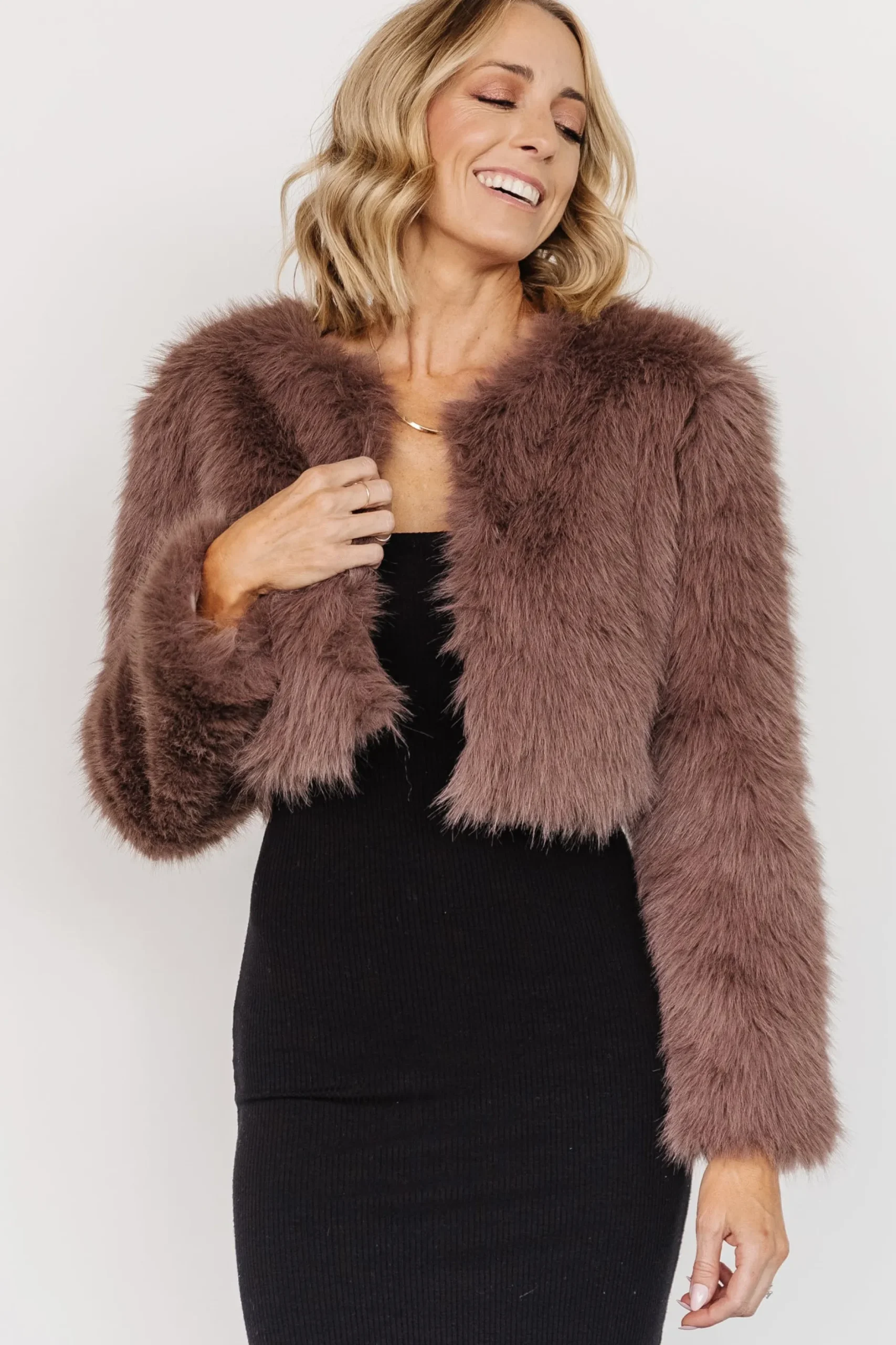 Clearance Maserati Crop Faux Fur Coat | outerwear