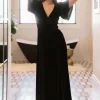 Online Meghan Velvet Wrap Maxi Dress | maxi dresses | WEDDING SUITE