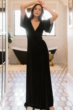 Online Meghan Velvet Wrap Maxi Dress | maxi dresses | WEDDING SUITE