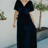 Shop Meghan Velvet Wrap Maxi Dress | maxi dresses | WEDDING SUITE