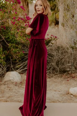 Clearance Meghan Velvet Wrap Maxi Dress | maxi dresses | WEDDING SUITE