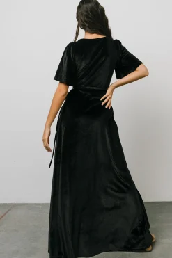 Online Meghan Velvet Wrap Maxi Dress | maxi dresses | WEDDING SUITE