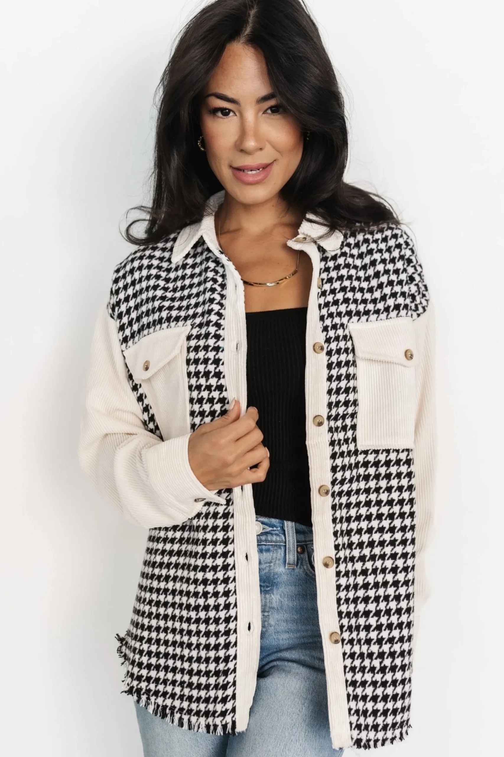 Best Montreal Houndstooth Shacket | outerwear