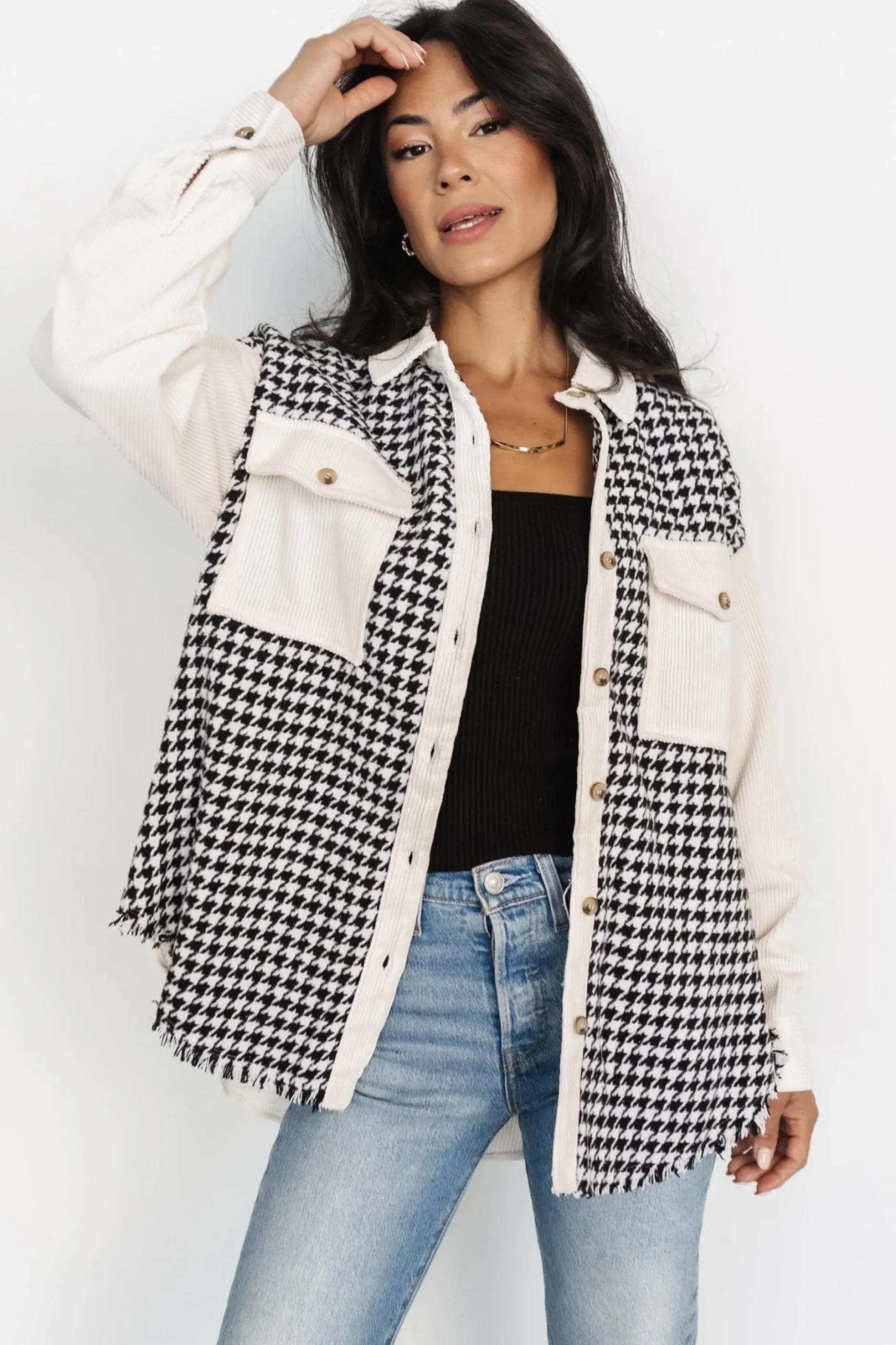 Best Montreal Houndstooth Shacket | outerwear
