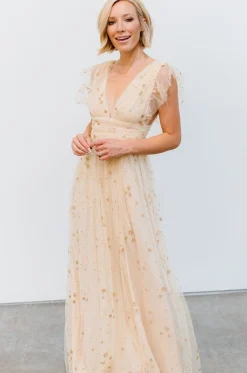 Fashion Nova Shimmer Maxi Dress | tulle styles