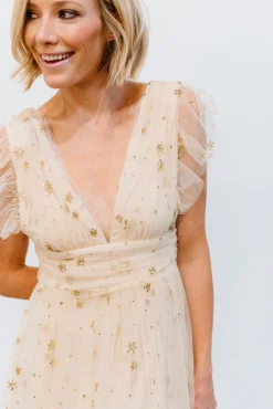 Fashion Nova Shimmer Maxi Dress | tulle styles