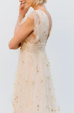 Fashion Nova Shimmer Maxi Dress | tulle styles