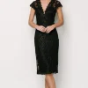 Online Oriana Embossed Shimmer Midi Dress | embellished + sequined