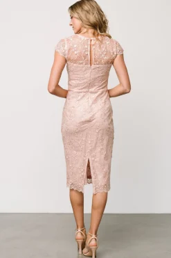 Store Oriana Embossed Shimmer Midi Dress | embellished + sequined