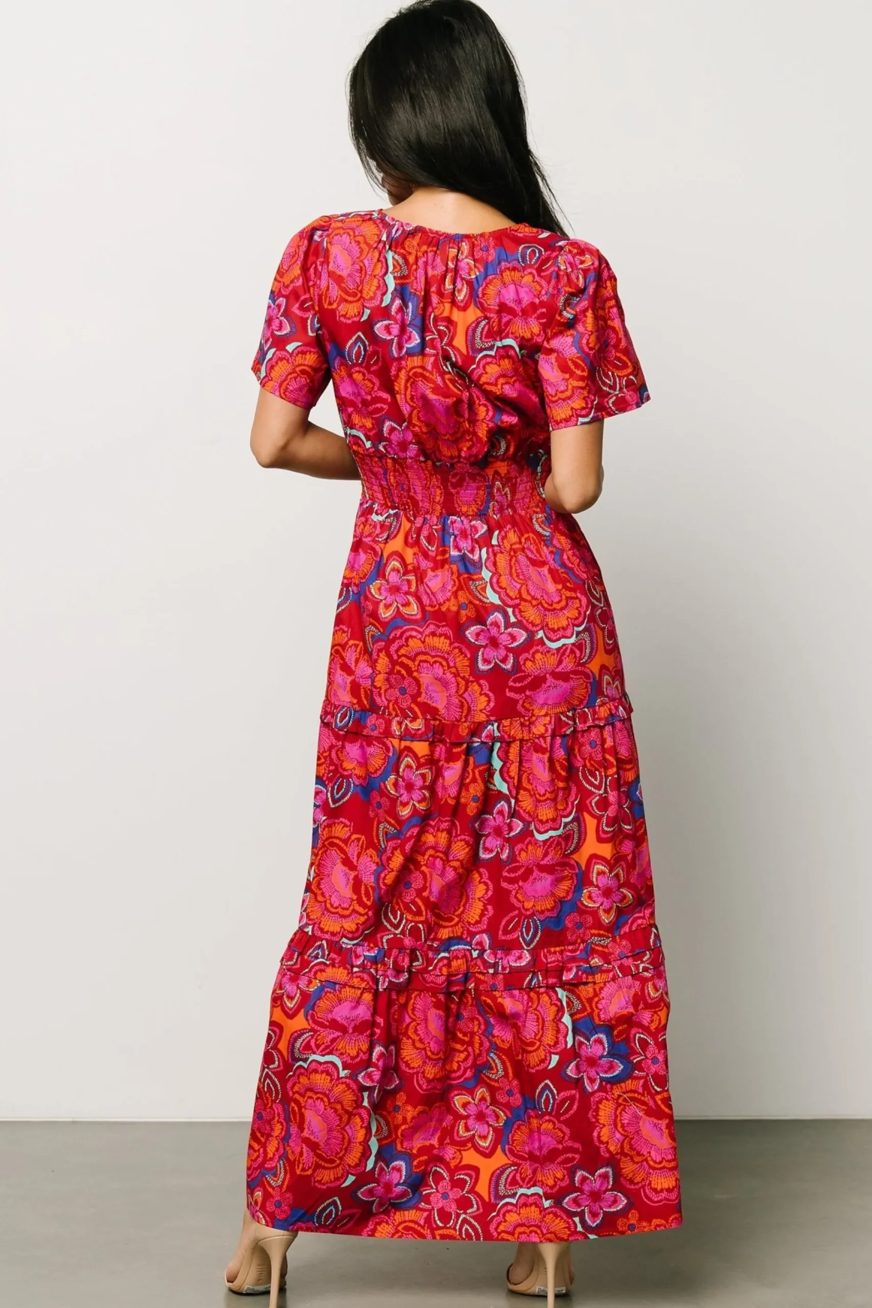 Cheap Palmer Tiered Maxi Dress | bump friendly