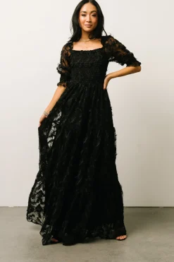 Online Paloma Smocked Feather Maxi Dress | bump friendly | WINTER ESSENTIALS