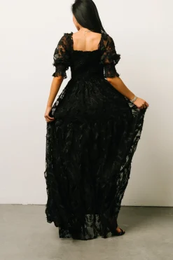 Online Paloma Smocked Feather Maxi Dress | bump friendly | WINTER ESSENTIALS