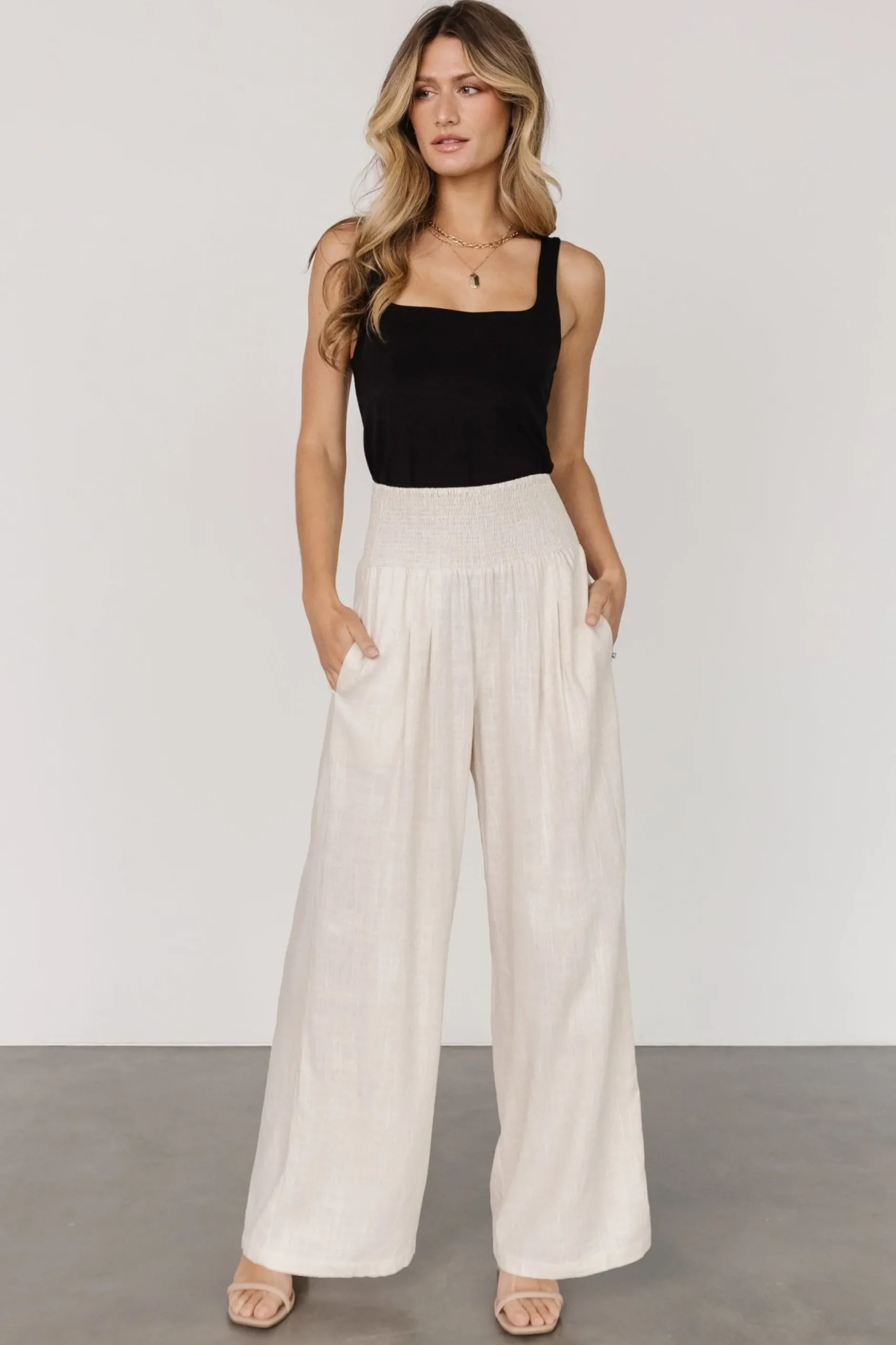 Clearance Parvati Smocked Waist Pants | BOTTOMS | pants