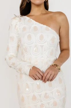 Store Porscha One Shoulder Gown | embellished + sequined