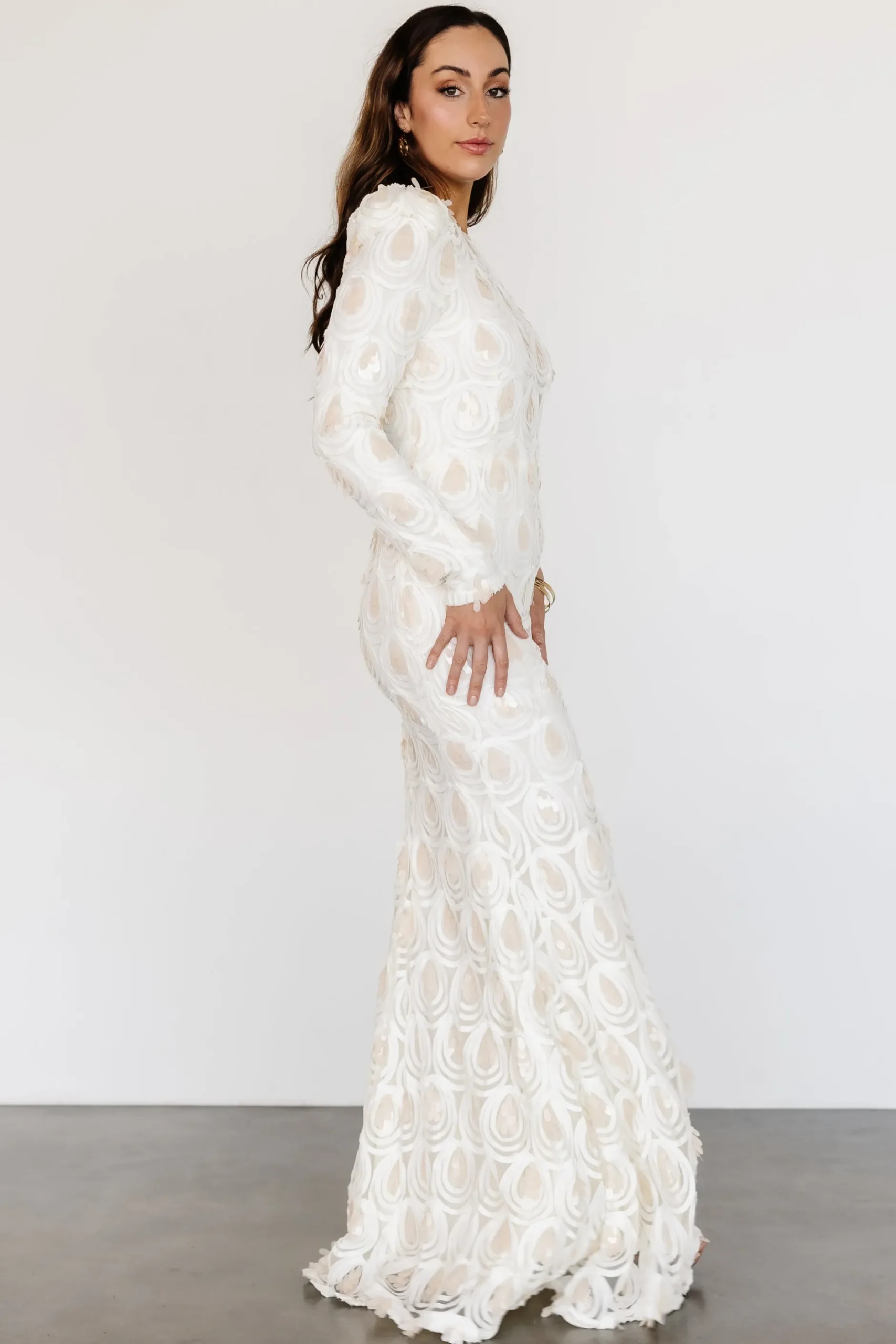 Store Porscha One Shoulder Gown | embellished + sequined