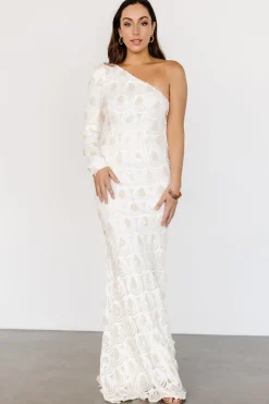 Store Porscha One Shoulder Gown | embellished + sequined