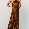 Cheap Presley One Shoulder Pleated Dress | maxi dresses | midi dresses