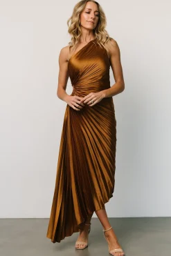 Cheap Presley One Shoulder Pleated Dress | maxi dresses | midi dresses