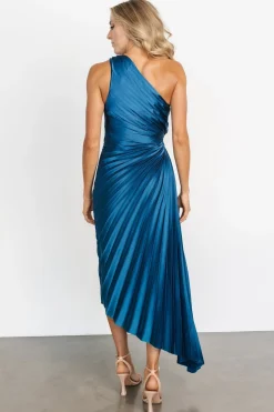 Shop Presley One Shoulder Pleated Dress | maxi dresses | midi dresses