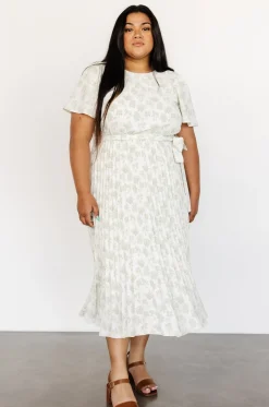 Clearance Prim Pleated Dress | midi dresses