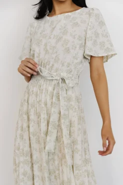 Clearance Prim Pleated Dress | midi dresses