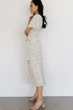 Clearance Prim Pleated Dress | midi dresses