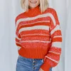 Fashion Robin Striped Knit Sweater | WINTER ESSENTIALS