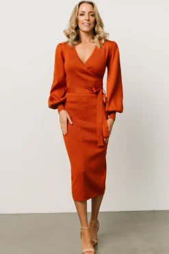 Best Sale Soho Bubble Sleeve Sweater Dress | midi dresses | TOPS