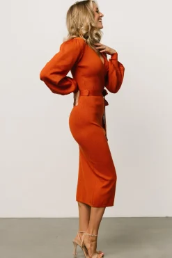 Best Sale Soho Bubble Sleeve Sweater Dress | midi dresses | TOPS