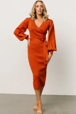 Best Sale Soho Bubble Sleeve Sweater Dress | midi dresses | TOPS