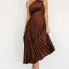 Hot Tasia One Shoulder Pleated Dress | midi dresses