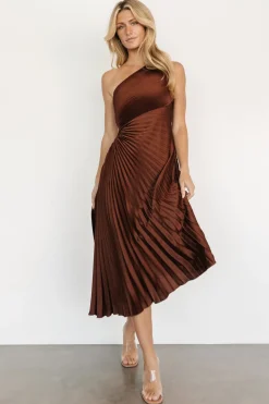 Hot Tasia One Shoulder Pleated Dress | midi dresses