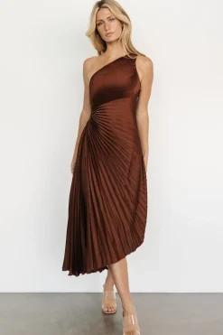 Hot Tasia One Shoulder Pleated Dress | midi dresses