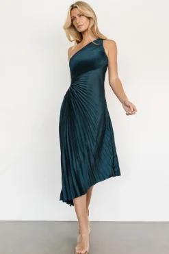 Sale Tasia One Shoulder Pleated Dress | midi dresses