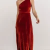 Clearance Tatiana Velvet One Shoulder Maxi Dress | WEDDING SUITE | wedding guest