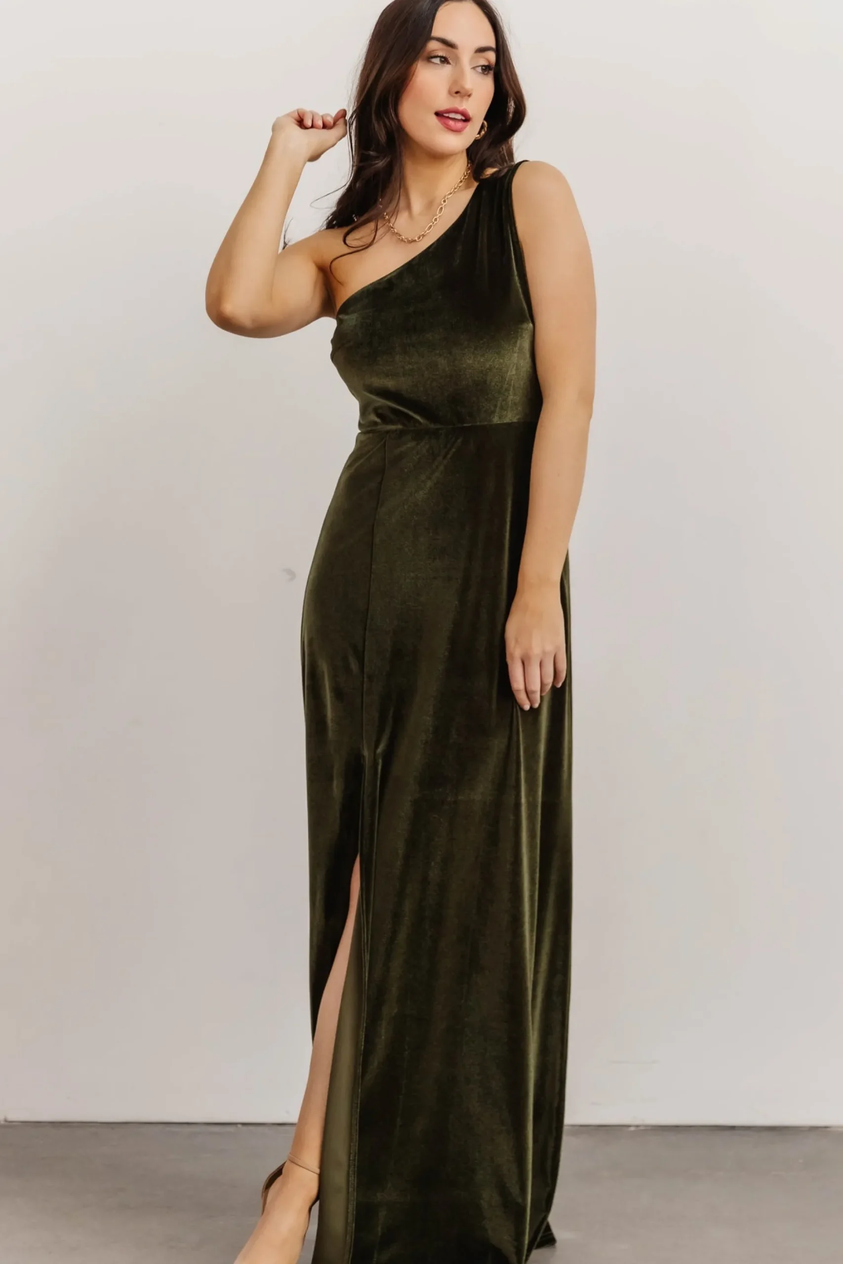 Online Tatiana Velvet One Shoulder Maxi Dress | WEDDING SUITE | wedding guest