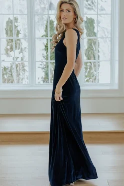 Clearance Tatiana Velvet One Shoulder Maxi Dress | WEDDING SUITE | wedding guest
