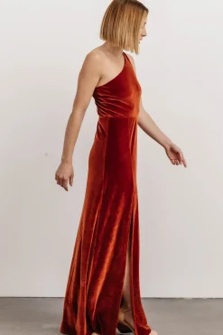 Clearance Tatiana Velvet One Shoulder Maxi Dress | WEDDING SUITE | wedding guest