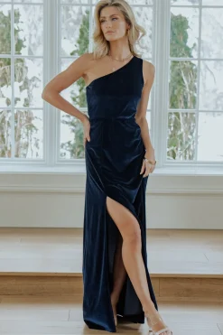 Clearance Tatiana Velvet One Shoulder Maxi Dress | WEDDING SUITE | wedding guest