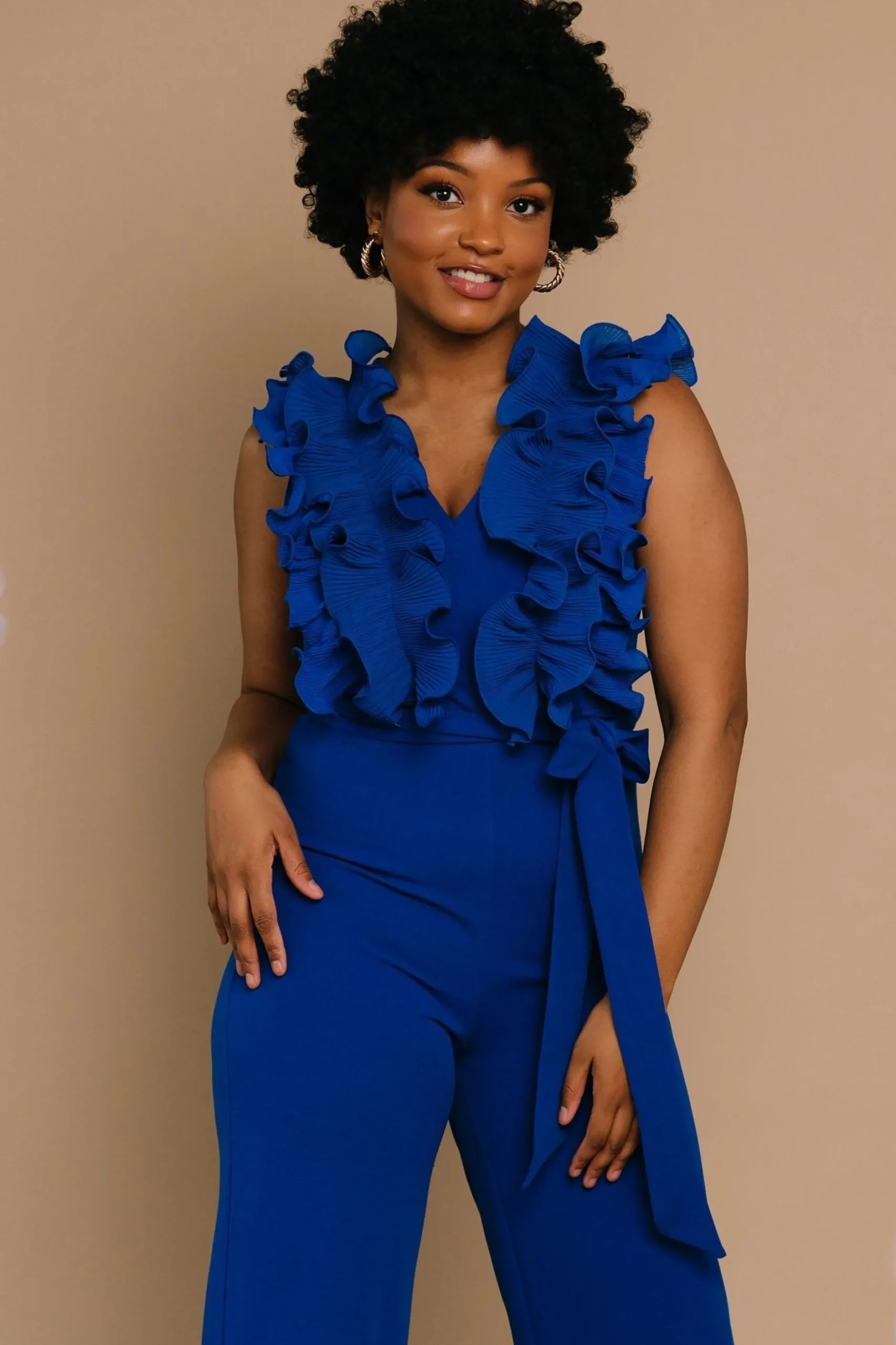 Store Tyra Ruffle Tank Jumpsuit | JUMPSUITS + ROMPERS