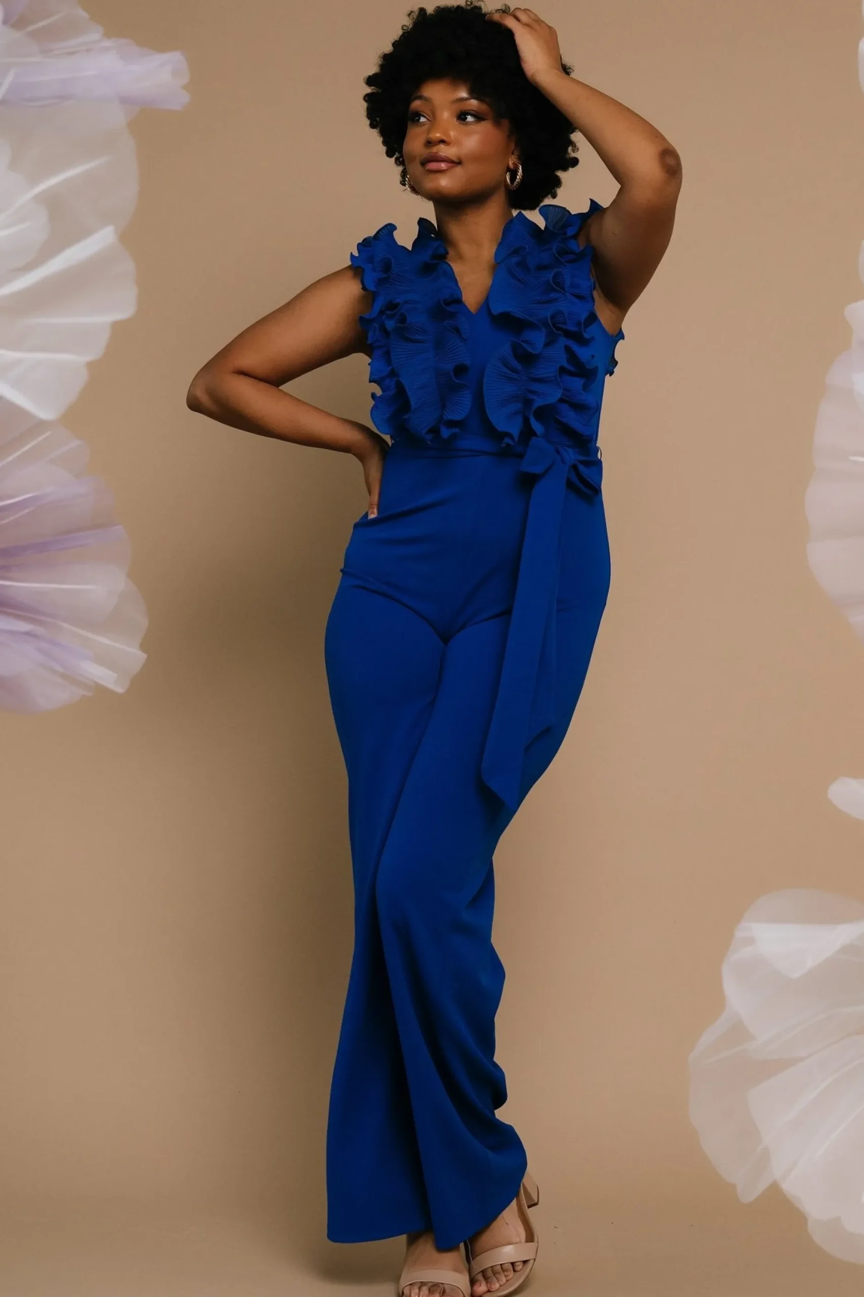 Store Tyra Ruffle Tank Jumpsuit | JUMPSUITS + ROMPERS