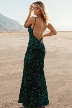 Outlet Valdez Sequin Gown | embellished + sequined