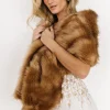 Cheap Valerie Faux Fur Shawl | shawls