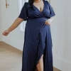 Best Vara Satin Maxi Wrap Dress | maxi dresses | WEDDING SUITE