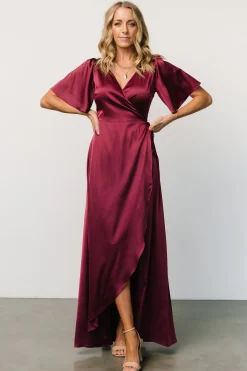Discount Vara Satin Maxi Wrap Dress | maxi dresses | WEDDING SUITE